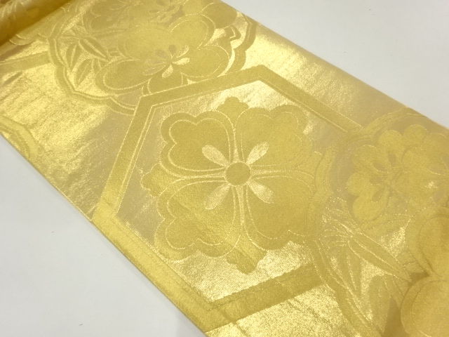 JAPANESE MARU OBI / WOVEN FLOWER CREST